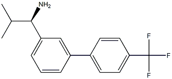 (1R)-2-METHYL-1-(3-[4-(TRIFLUOROMETHYL)PHENYL]PHENYL)PROPYLAMINE Struktur