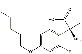 (2S)-2-AMINO-2-(2-FLUORO-4-HEXYLOXYPHENYL)PROPANOIC ACID Struktur