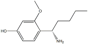 4-((1S)-1-AMINOPENTYL)-3-METHOXYPHENOL Struktur