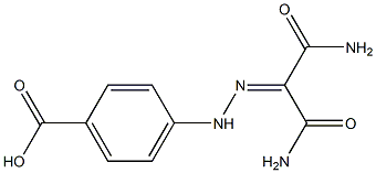 4-{2-[2-AMINO-1-(AMINOCARBONYL)-2-OXOETHYLIDENE]HYDRAZINO}BENZOIC ACID Struktur