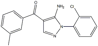 (5-AMINO-1-(2-CHLOROPHENYL)-1H-PYRAZOL-4-YL)(M-TOLYL)METHANONE Struktur