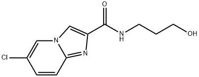 6-CHLORO-N-(3-HYDROXYPROPYL)IMIDAZO[1,2-A]PYRIDINE-2-CARBOXAMIDE Struktur