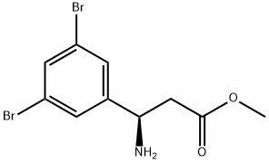 METHYL (3R)-3-AMINO-3-(3,5-DIBROMOPHENYL)PROPANOATE Struktur