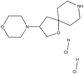 3-MORPHOLIN-4-YL-1-OXA-8-AZA-SPIRO[4.5]DECANE DIHYDROCHLORIDE Struktur