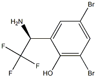 2-((1S)-1-AMINO-2,2,2-TRIFLUOROETHYL)-4,6-DIBROMOPHENOL Struktur