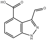 3-FORMYL-4-INDAZOLECARBOXYLIC ACID Struktur