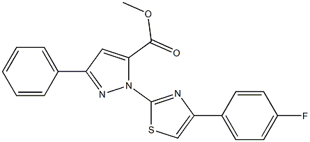 METHYL 1-[4-(4-FLUOROPHENYL)-1,3-THIAZOL-2-YL]-3-PHENYL-1H-PYRAZOLE-5-CARBOXYLATE Struktur