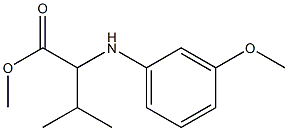 2-(3-METHOXY-PHENYLAMINO)-3-METHYL-BUTYRIC ACID METHYL ESTER Struktur