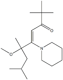 6-METHOXY-2,2,6,8-TETRAMETHYL-5-PIPERIDIN-1-YL-NON-4-EN-3-ONE Struktur