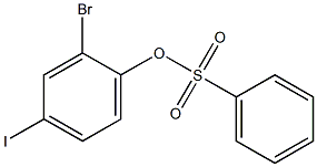 2-BROMO-4-IODOPHENYL PHENYLSULFONATE Struktur