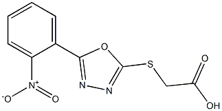 ([5-(2-NITROPHENYL)-1,3,4-OXADIAZOL-2-YL]THIO)ACETIC ACID Struktur