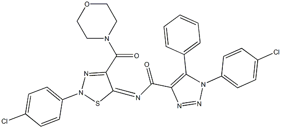 (Z)-1-(4-CHLOROPHENYL)-N-(2-(4-CHLOROPHENYL)-4-(MORPHOLINE-4-CARBONYL)-1,2,3-THIADIAZOL-5(2H)-YLIDENE)-5-PHENYL-1H-1,2,3-TRIAZOLE-4-CARBOXAMIDE Struktur