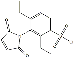 3-(2,5-DIOXO-2,5-DIHYDRO-PYRROL-1-YL)-2,4-DIETHYL-BENZENESULFONYL CHLORIDE Struktur