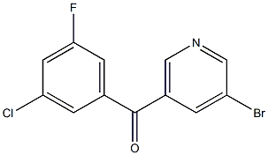 3-BROMO-5-(3-CHLORO-5-FLUOROBENZOYL)PYRIDINE Struktur