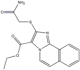 ETHYL 2-[(2-AMINO-2-OXOETHYL)THIO]IMIDAZO[2,1-A]ISOQUINOLINE-3-CARBOXYLATE Struktur