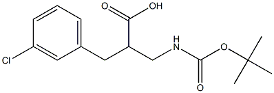 2-(TERT-BUTOXYCARBONYLAMINO-METHYL)-3-(3-CHLORO-PHENYL)-PROPIONIC ACID Struktur