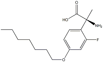 (2S)-2-AMINO-2-(2-FLUORO-4-HEPTYLOXYPHENYL)PROPANOIC ACID Struktur