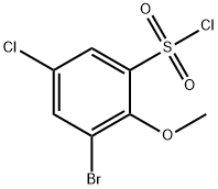 3-BROMO-5-CHLORO-2-METHOXYBENZENESULFONYL CHLORIDE Struktur