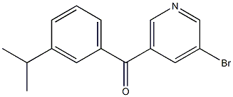 3-BROMO-5-(3-ISOPROPYLBENZOYL)PYRIDINE Struktur