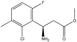 METHYL (3R)-3-AMINO-3-(2-CHLORO-6-FLUORO-3-METHYLPHENYL)PROPANOATE Struktur