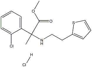 METHYL 2-(2-CHLOROPHENYL)-2-(2-(THIOPHEN-2-YL)ETHYLAMINO)PROPANOATE HYDROCHLORIDE Struktur