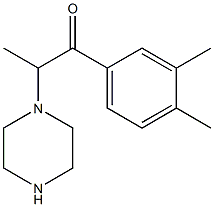 1-(3,4-DIMETHYLPHENYL)-2-PIPERAZIN-1-YLPROPAN-1-ONE Struktur