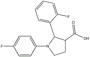 2-(2-FLUOROPHENYL)-1-(4-FLUOROPHENYL)PYRROLIDINE-3-CARBOXYLIC ACID Struktur