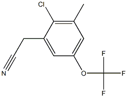 (2-CHLORO-3-METHYL-5-TRIFLUOROMETHOXY-PHENYL)-ACETONITRILE Struktur