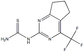 6,7-DIHYDRO-2-THIOUREIDO-4-(TRIFLUOROMETHYL)-5H-CYCLOPENTA-[D]-PYRIMIDINE Struktur