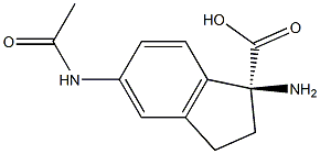 (1S)-5-(ACETYLAMINO)-1-AMINOINDANECARBOXYLIC ACID Struktur