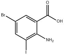 2-AMINO-5-BROMO-3-IODOBENZOIC ACID Struktur