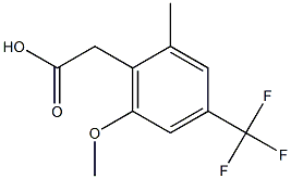 2-METHYL-6-METHOXY-4-(TRIFLUOROMETHYL)PHENYLACETIC ACID Struktur