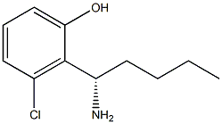 2-((1S)-1-AMINOPENTYL)-3-CHLOROPHENOL Struktur