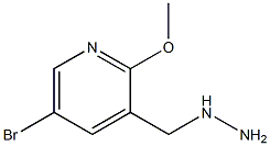 (5-BROMO-2-METHOXY-PYRIDIN-3-YLMETHYL)-HYDRAZINE Struktur