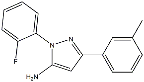 1-(2-FLUOROPHENYL)-3-(3-METHYLPHENYL)-1H-PYRAZOL-5-AMINE Struktur