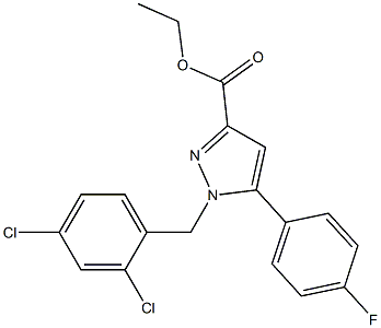 ETHYL 1-(2,4-DICHLOROBENZYL)-5-(4-FLUOROPHENYL)-1H-PYRAZOLE-3-CARBOXYLATE Struktur