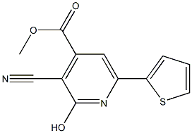 METHYL 3-CYANO-2-HYDROXY-6-(THIOPHEN-2-YL)PYRIDINE-4-CARBOXYLATE Struktur