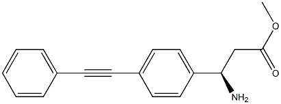 METHYL (3R)-3-AMINO-3-[4-(2-PHENYLETHYNYL)PHENYL]PROPANOATE Struktur