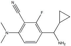 3-((1S)AMINOCYCLOPROPYLMETHYL)-6-(DIMETHYLAMINO)-2-FLUOROBENZENECARBONITRILE Struktur