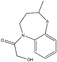 2-(2-METHYL-3,4-DIHYDRO-1,5-BENZOTHIAZEPIN-5(2H)-YL)-2-OXOETHANOL Struktur