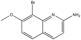 8-BROMO-7-METHOXYQUINOLIN-2-AMINE Struktur