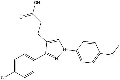 3-(3-(4-CHLOROPHENYL)-1-(4-METHOXYPHENYL)-1H-PYRAZOL-4-YL)PROPANOIC ACID Struktur