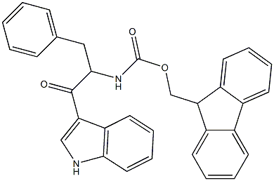 L-1-BENZYL-1-(FMOC-AMINO)-2-(1H-INDOL-3-YL)-2-OXOETHANE Struktur