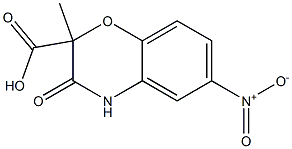 2-METHYL-6-NITRO-3-OXO-3,4-DIHYDRO-2H-1,4-BENZOXAZINE-2-CARBOXYLIC ACID Struktur