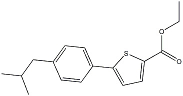 ETHYL 5-(4-ISOBUTYLPHENYL)THIOPHENE-2-CARBOXYLATE Struktur