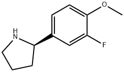 4-((2R)PYRROLIDIN-2-YL)-2-FLUORO-1-METHOXYBENZENE Struktur