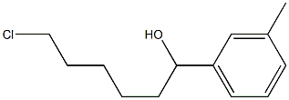 6-CHLORO-1-(3-METHYLPHENYL)-1-HEXANOL Struktur