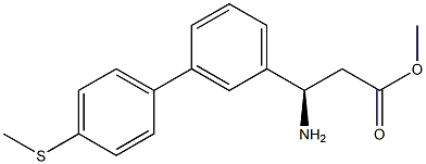 METHYL (3R)-3-AMINO-3-[3-(4-METHYLTHIOPHENYL)PHENYL]PROPANOATE Struktur