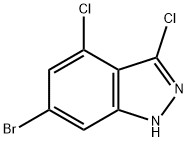 6-BROMO-3,4-DICHLORO (1H)INDAZOLE Struktur