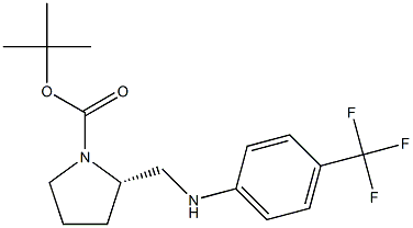 (S)-1-BOC-2-([(4-TRIFLUOROMETHYL-PHENYL)-AMINO]-METHYL)-PYRROLIDINE Struktur